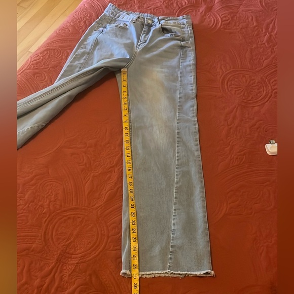 Light Blue Denim Wide Leg Jeans, Size S - Picture 9 of 10